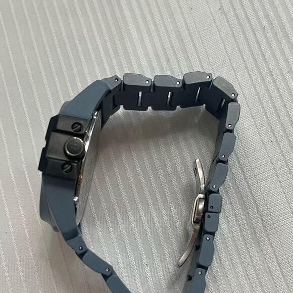 Diesel Men's Blue Gray Ceramic Watch DZ1517 Needs Battery - Picture 4 of 8